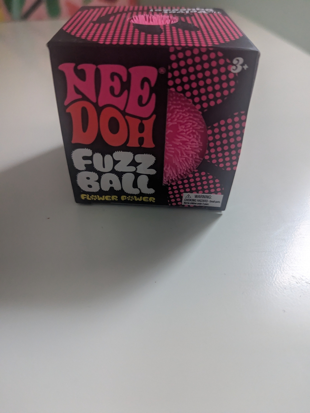 NEE DOH Pink Fuzz Ball - Flower Power Sensory Toy
